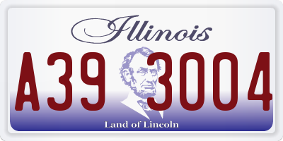 IL license plate A393004