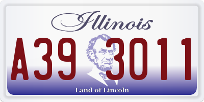 IL license plate A393011