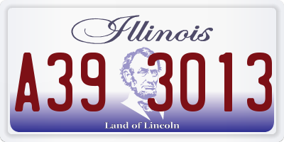 IL license plate A393013