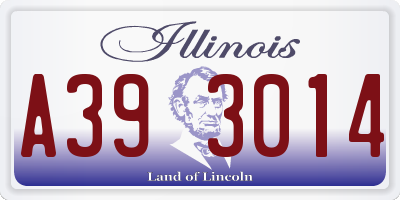 IL license plate A393014