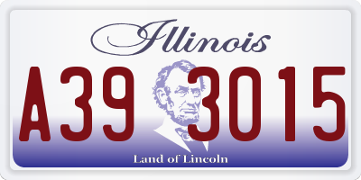 IL license plate A393015