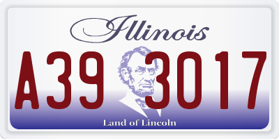 IL license plate A393017