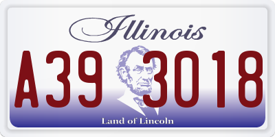 IL license plate A393018