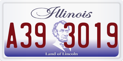 IL license plate A393019