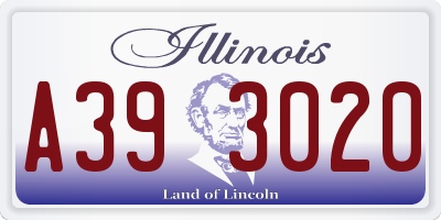 IL license plate A393020