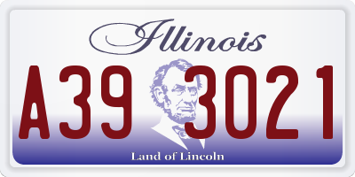 IL license plate A393021