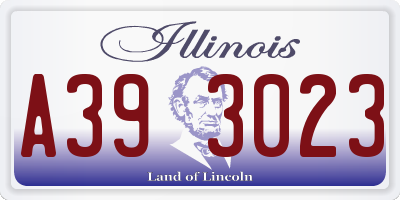 IL license plate A393023