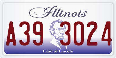 IL license plate A393024