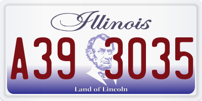 IL license plate A393035