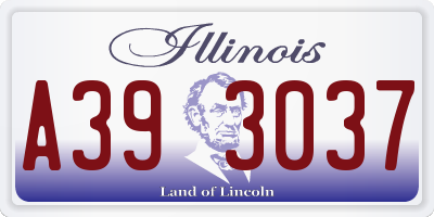IL license plate A393037