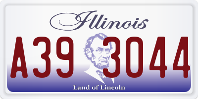 IL license plate A393044