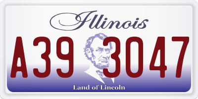 IL license plate A393047