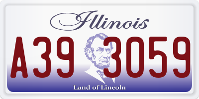 IL license plate A393059