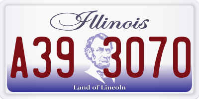 IL license plate A393070