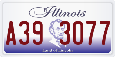 IL license plate A393077