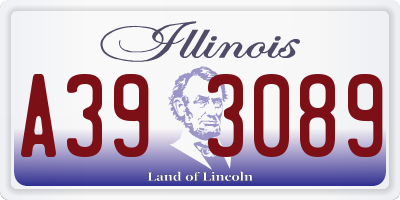IL license plate A393089