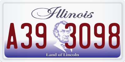 IL license plate A393098