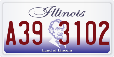 IL license plate A393102