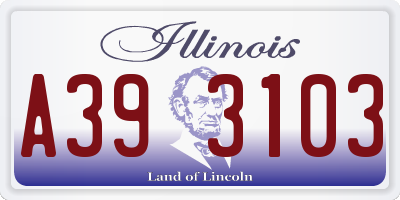 IL license plate A393103
