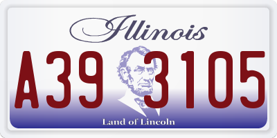 IL license plate A393105