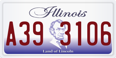 IL license plate A393106