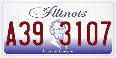 IL license plate A393107