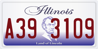 IL license plate A393109