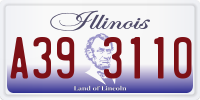 IL license plate A393110