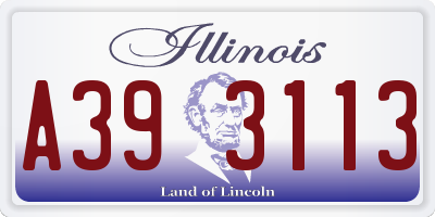 IL license plate A393113