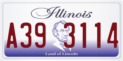 IL license plate A393114