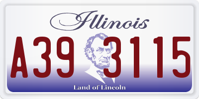 IL license plate A393115