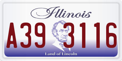 IL license plate A393116