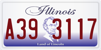 IL license plate A393117