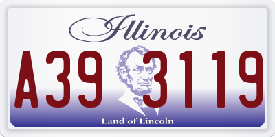 IL license plate A393119