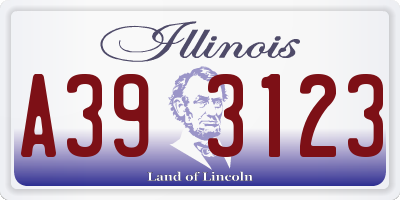 IL license plate A393123
