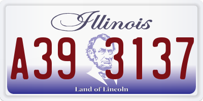 IL license plate A393137