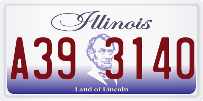 IL license plate A393140