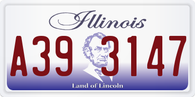 IL license plate A393147