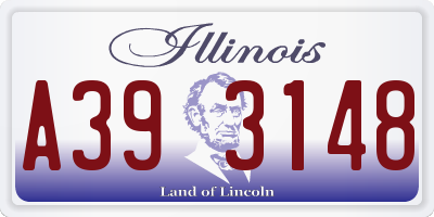 IL license plate A393148