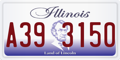 IL license plate A393150