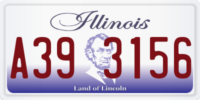 IL license plate A393156
