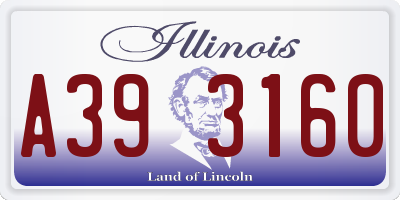 IL license plate A393160