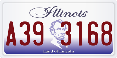 IL license plate A393168
