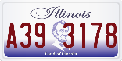IL license plate A393178