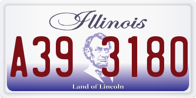 IL license plate A393180