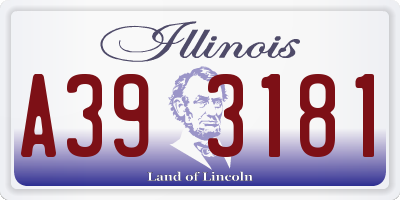 IL license plate A393181