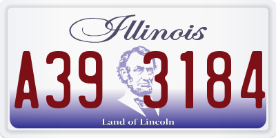 IL license plate A393184