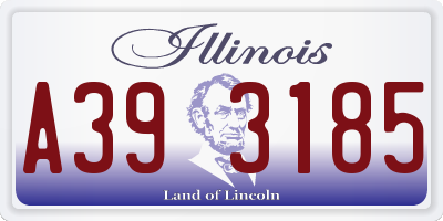 IL license plate A393185