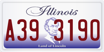 IL license plate A393190