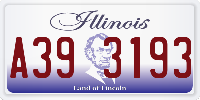 IL license plate A393193
